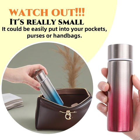 Acshio mini bottle yellow gradient offers bright visibility and easy grab-and-go hydration.