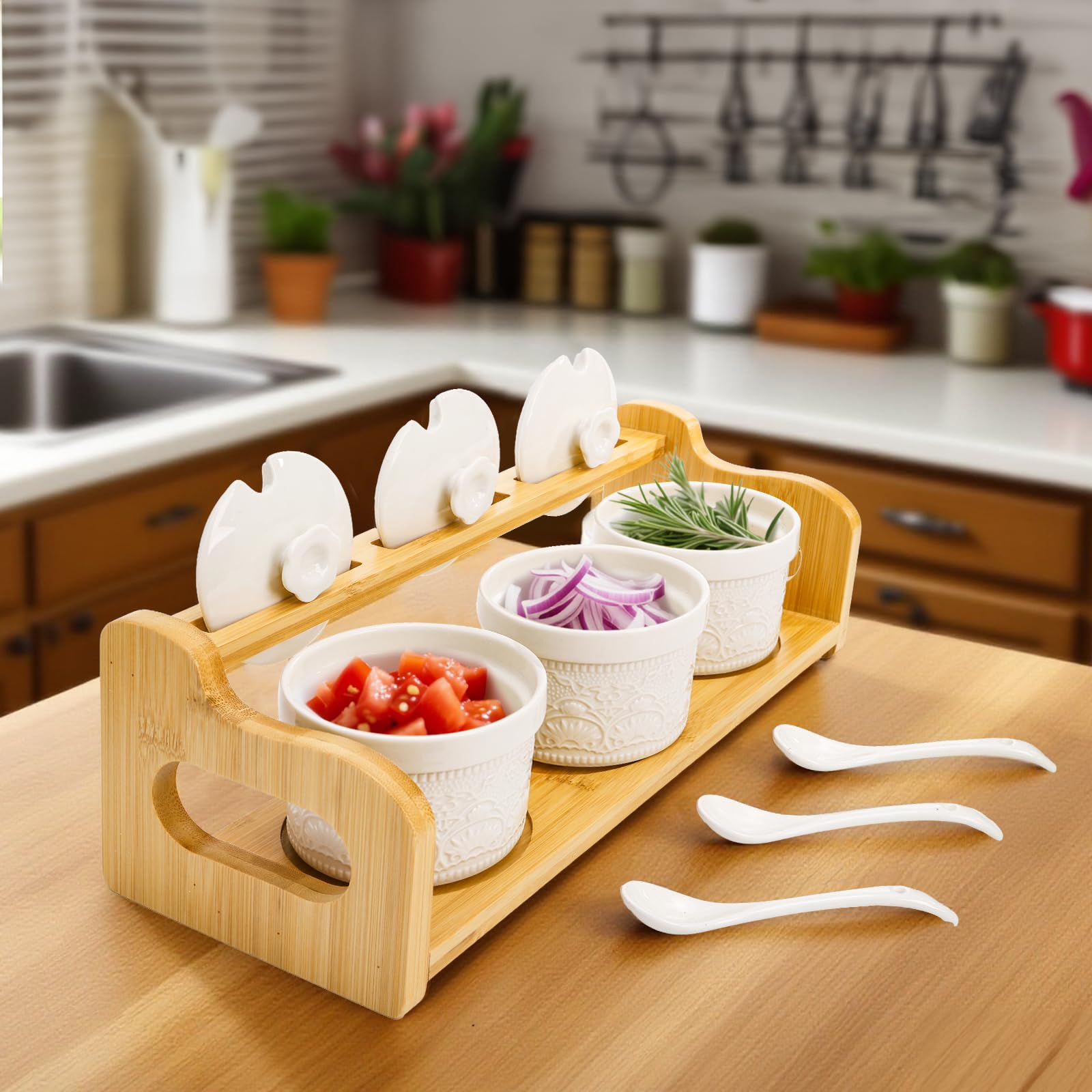 Acshio multipurpose condiment jars for sauces and dips