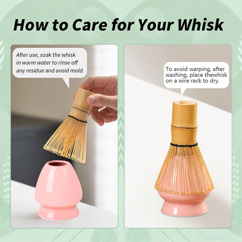 Actbaby Matcha Whisk Set natural bamboo chasen for rich foam and traditional flavor.