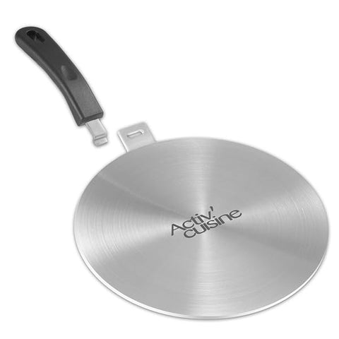 ACTIV CUISINE heat diffuser on glass cooktop promotes even heat for gentle simmering