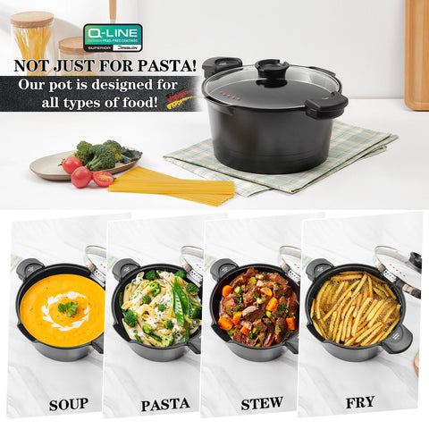 ACTIV CUISINE ceramic nonstick coating inside and outside makes cleaning quick and easy.