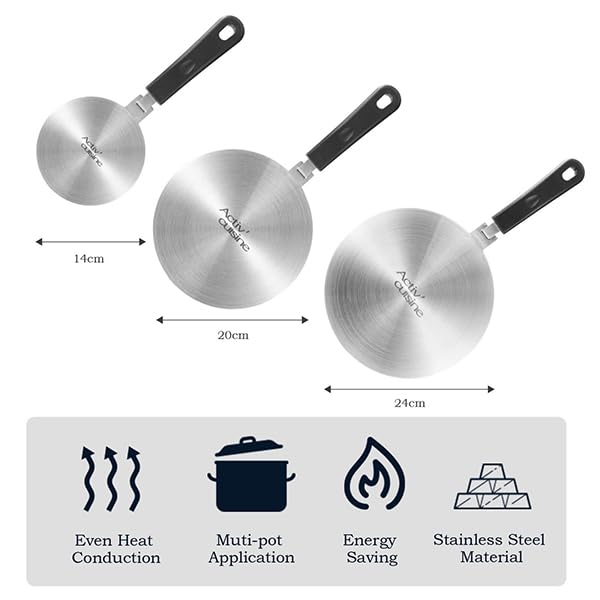 ACTIV CUISINE aluminum middle layer enhances heat distribution for even cooking
