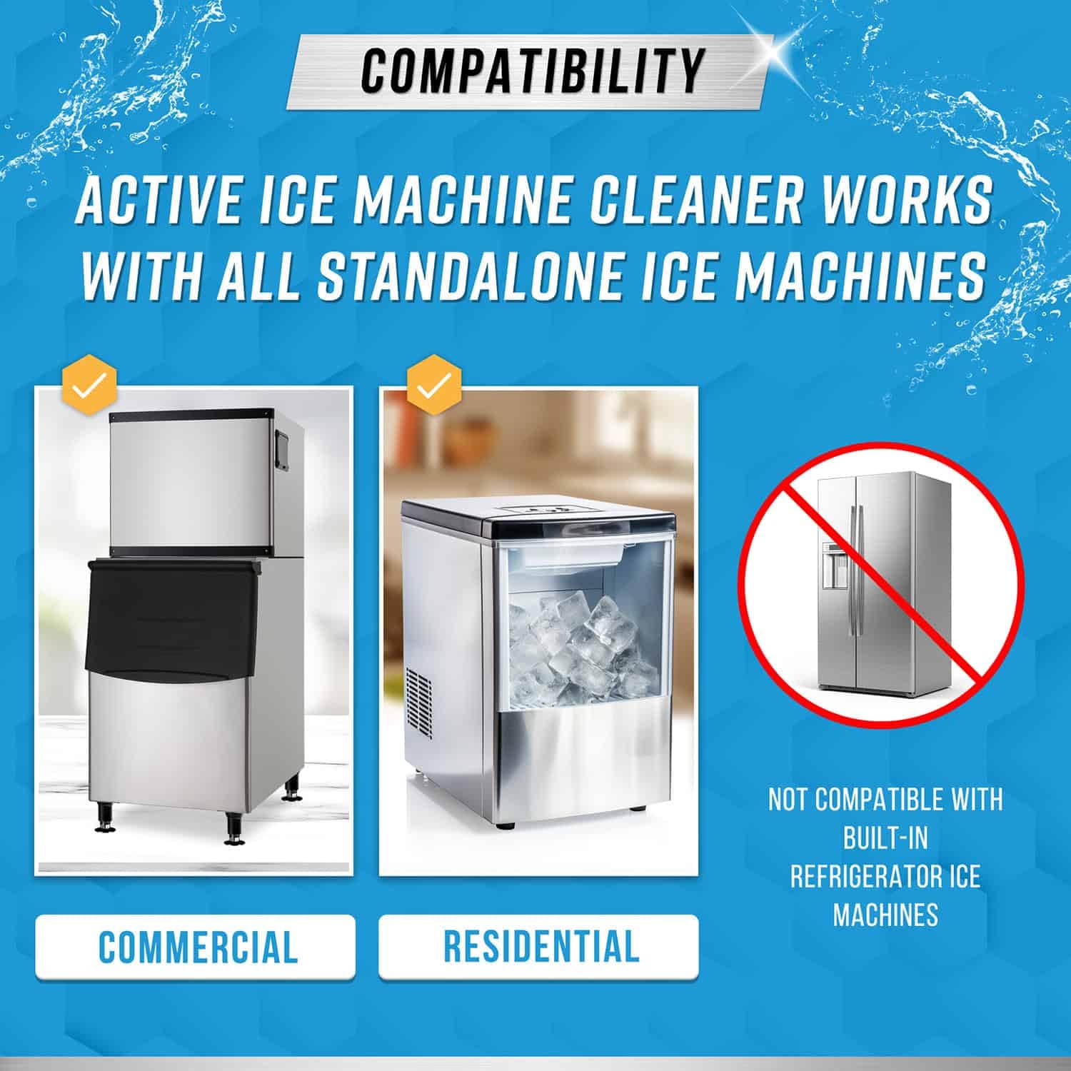ACTIVE counter-top ice maker cleaner ideal for on-demand kitchen use