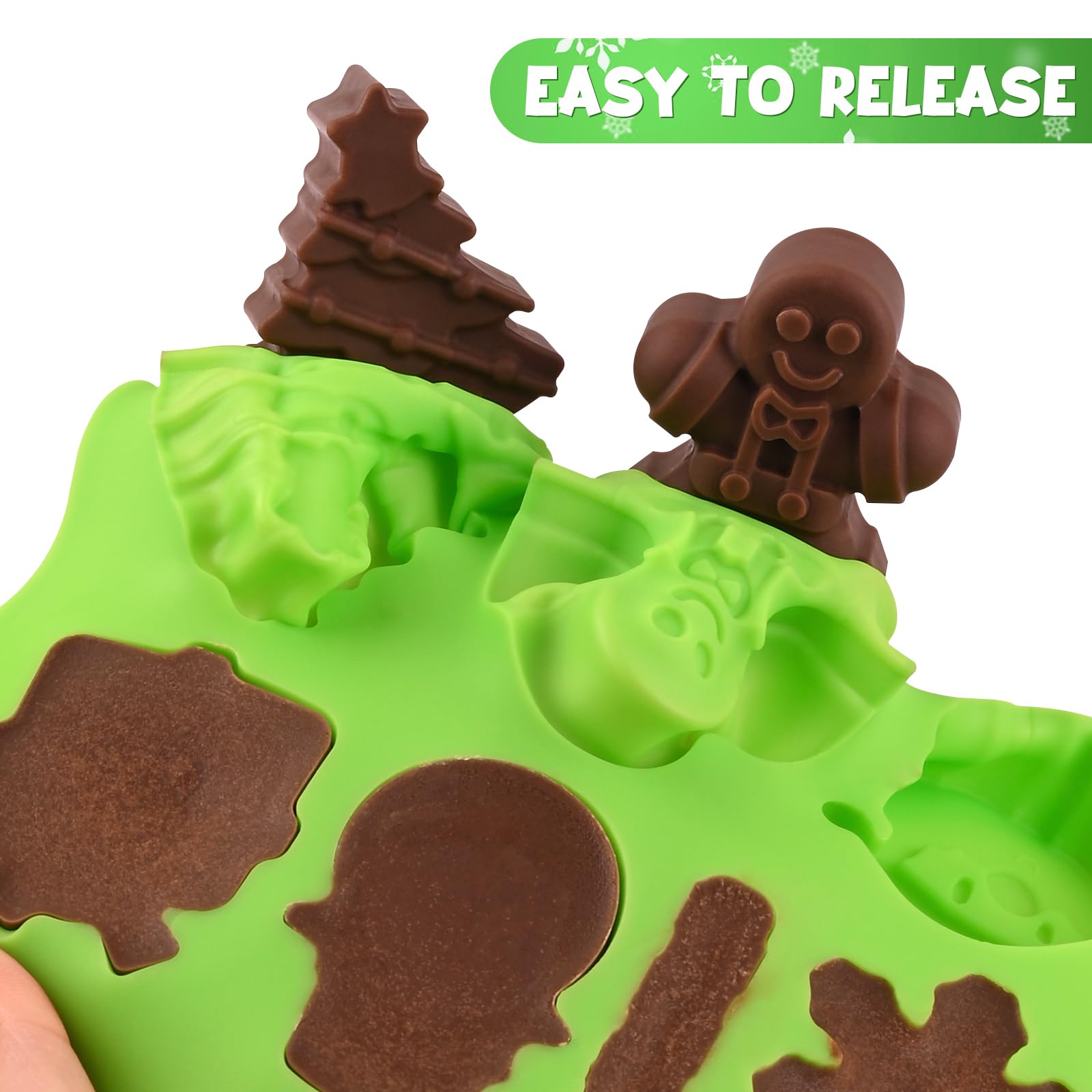 Actvty gingerbread man mold adds charm to cookies, chocolates, or Jello treats.