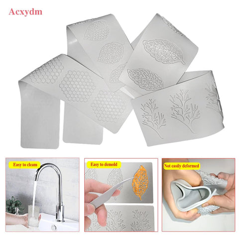 Acxydm fondant leaf mold enables elegant toppers for cupcakes and pastries.