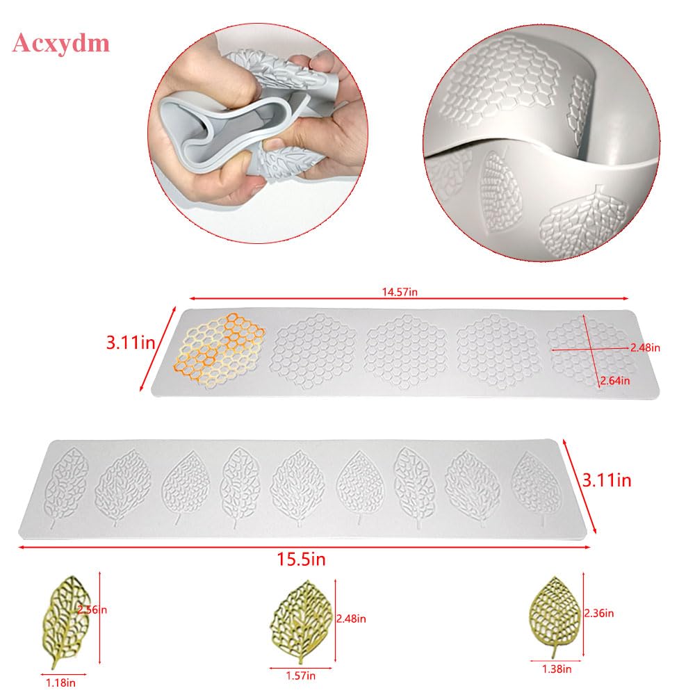 Acxydm leaf molds are oven and microwave safe for versatile kitchen creativity.
