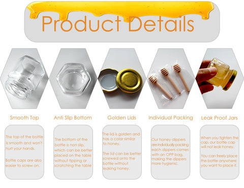 Bee charms and lid stickers to personalize Adabocute jars for events