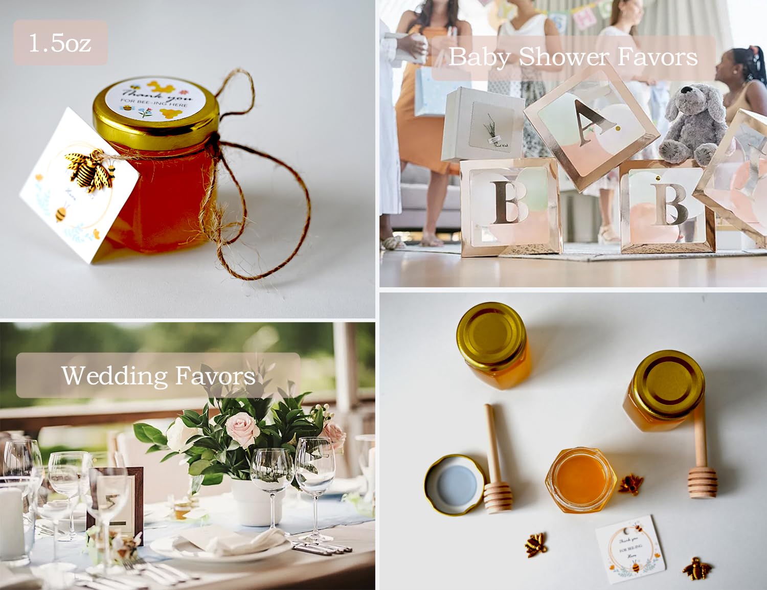 Adabocute bee pendant charms for cute bee-themed favors.