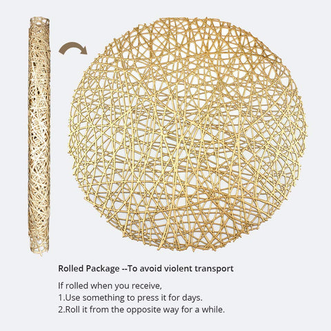 AdasBridal metallic dining placemats for elegant table centerpieces.