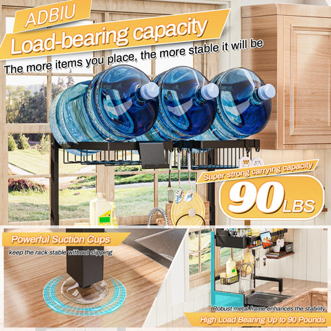 ADBIU sturdy metal with a sleek black finish for durability.