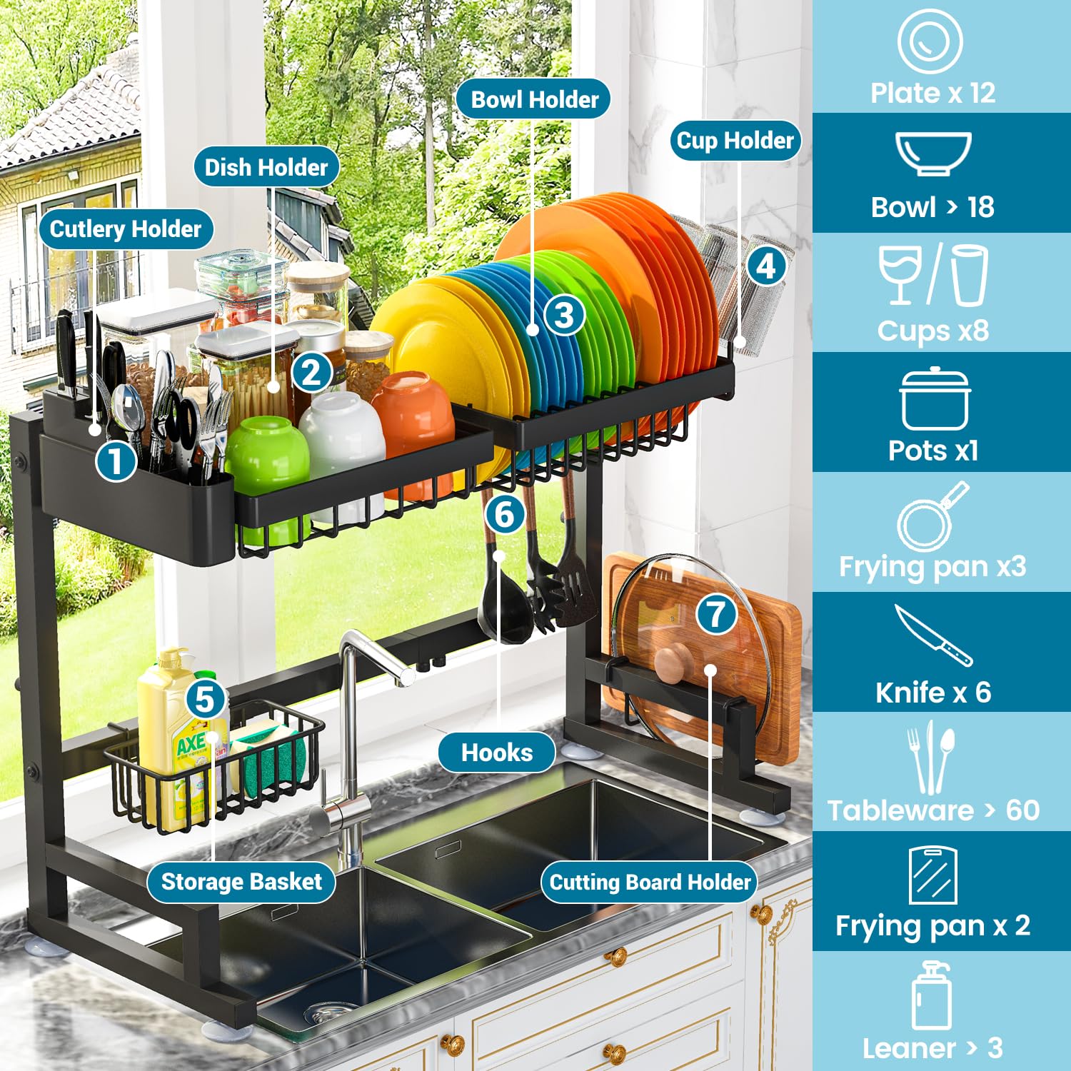 ADBIU Extendable length from 24.5 to 35.5 inches fits many sinks