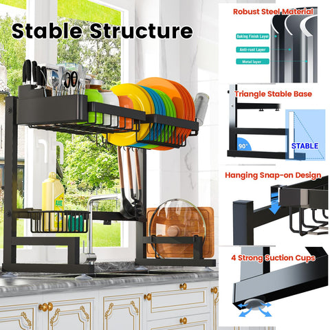 ADBIU Stainless steel finish with black coating resists rust and wear