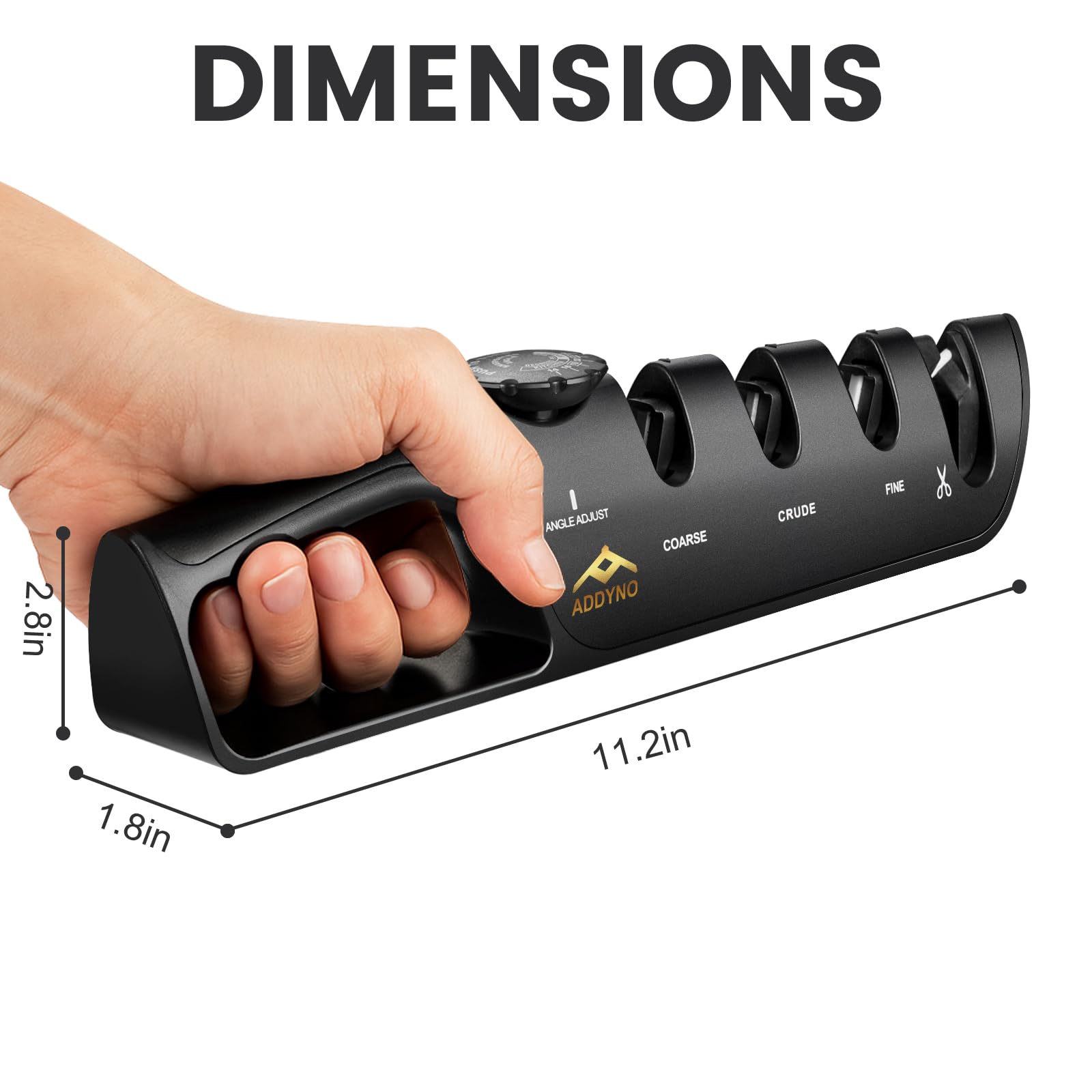 Addyno angle dial enables consistent edge replication for daily tasks.