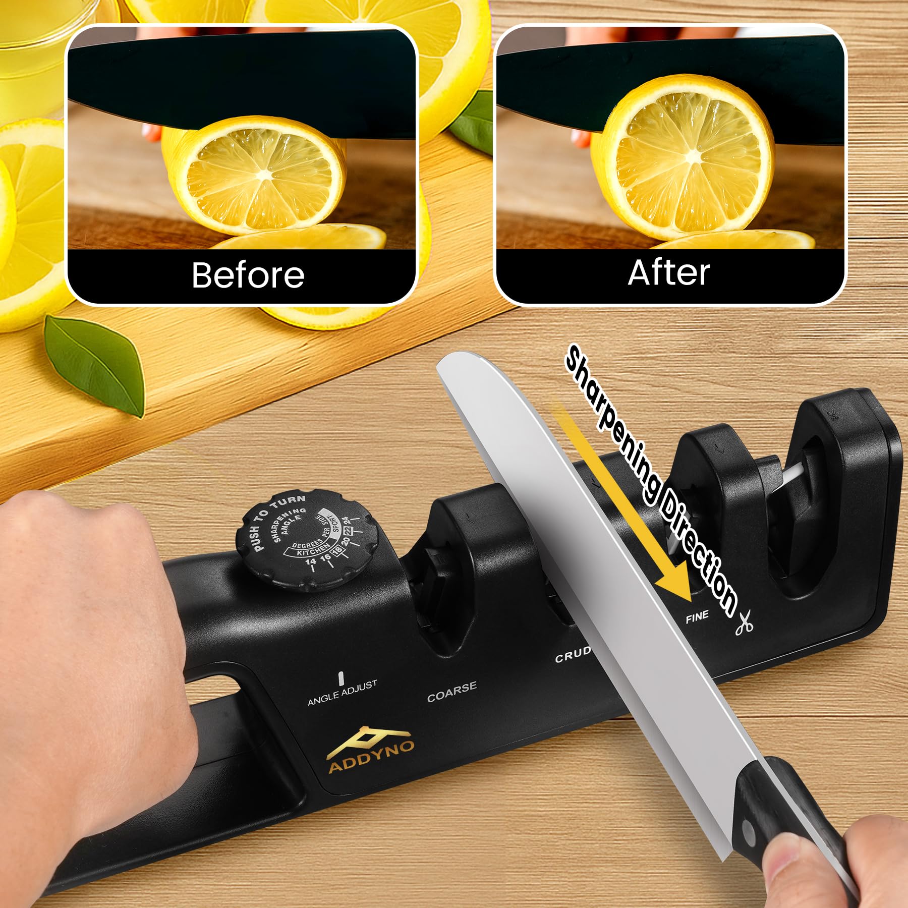 Addyno ADDYNO scissors slot lets you sharpen shears safely.