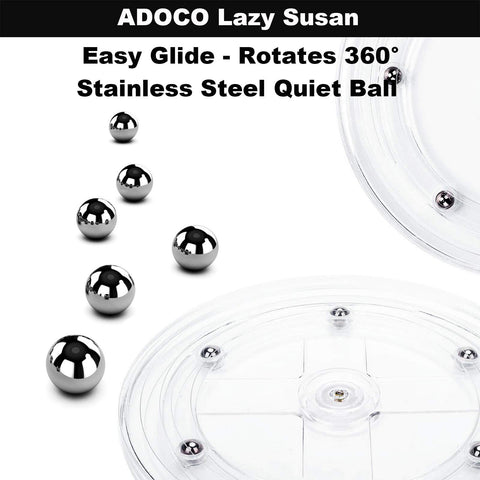 Adoco 2-Tier Lazy Susan easy to clean with water.