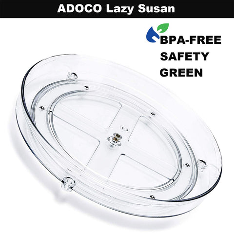 Adoco 2-Tier Lazy Susan sturdy construction, holds weight without wobble.