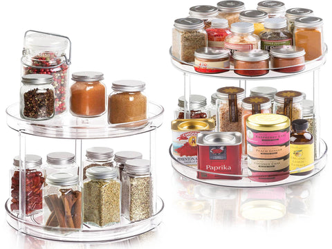 Adoco kitchen cabinet pantry turntable maximizes storage and rotation.