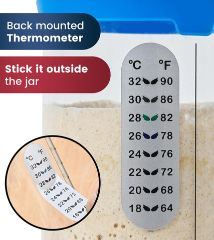 34oz borosilicate glass jar fits multiple loaves in fridge