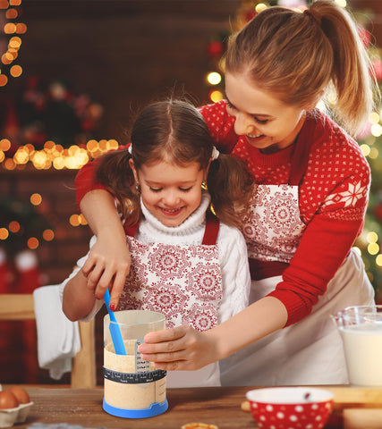 Adodeen sourdough starter kit components arranged for beginners