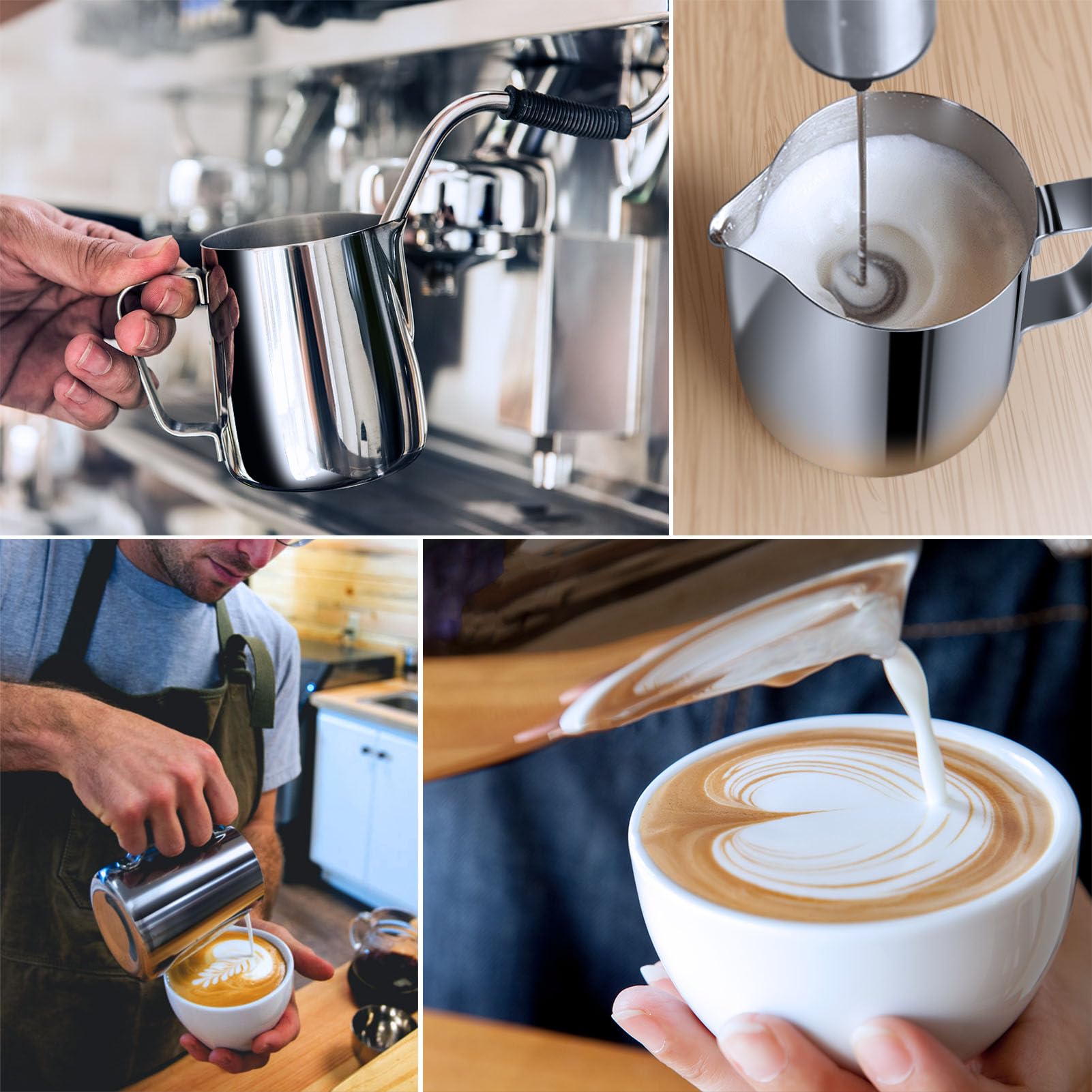 Adorever ergonomic handle design improves grip during pouring.