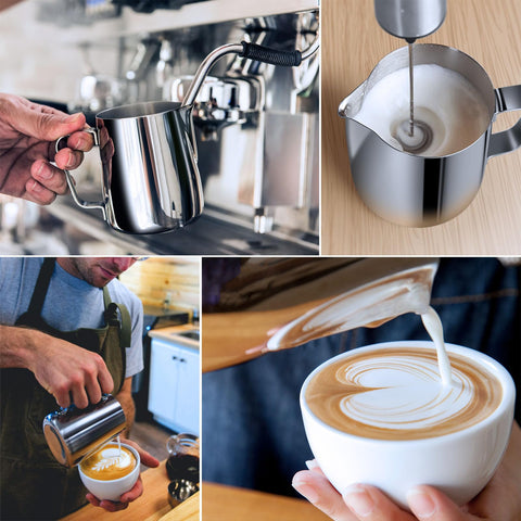 Adorever ergonomic handle design improves grip during pouring.