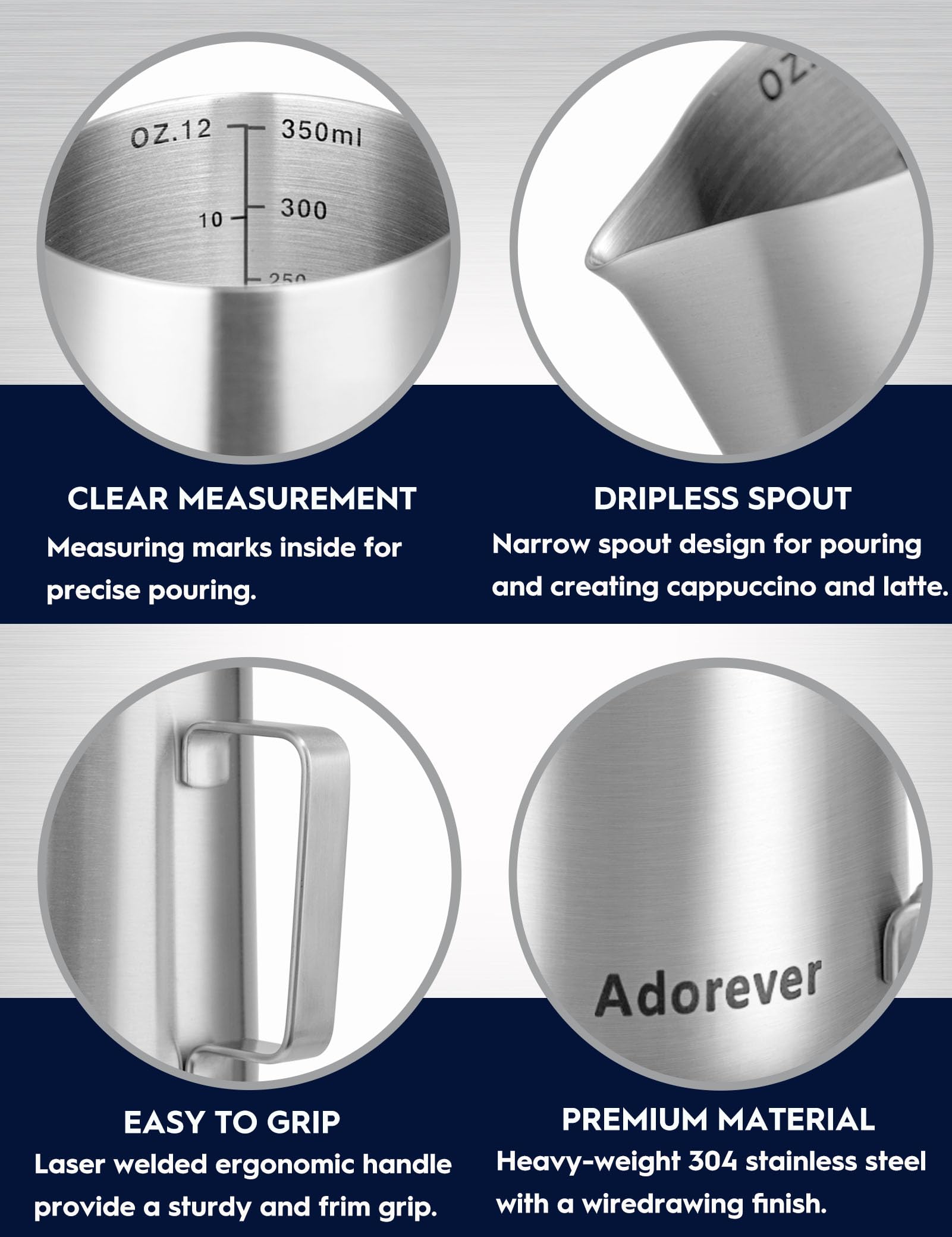 12oz capacity of Adorever pitcher suited for single or multiple servings