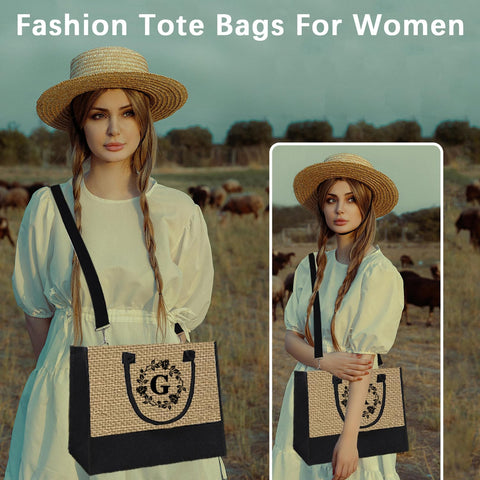 Adoryoung durable natural jute material with reinforced seams for everyday use.