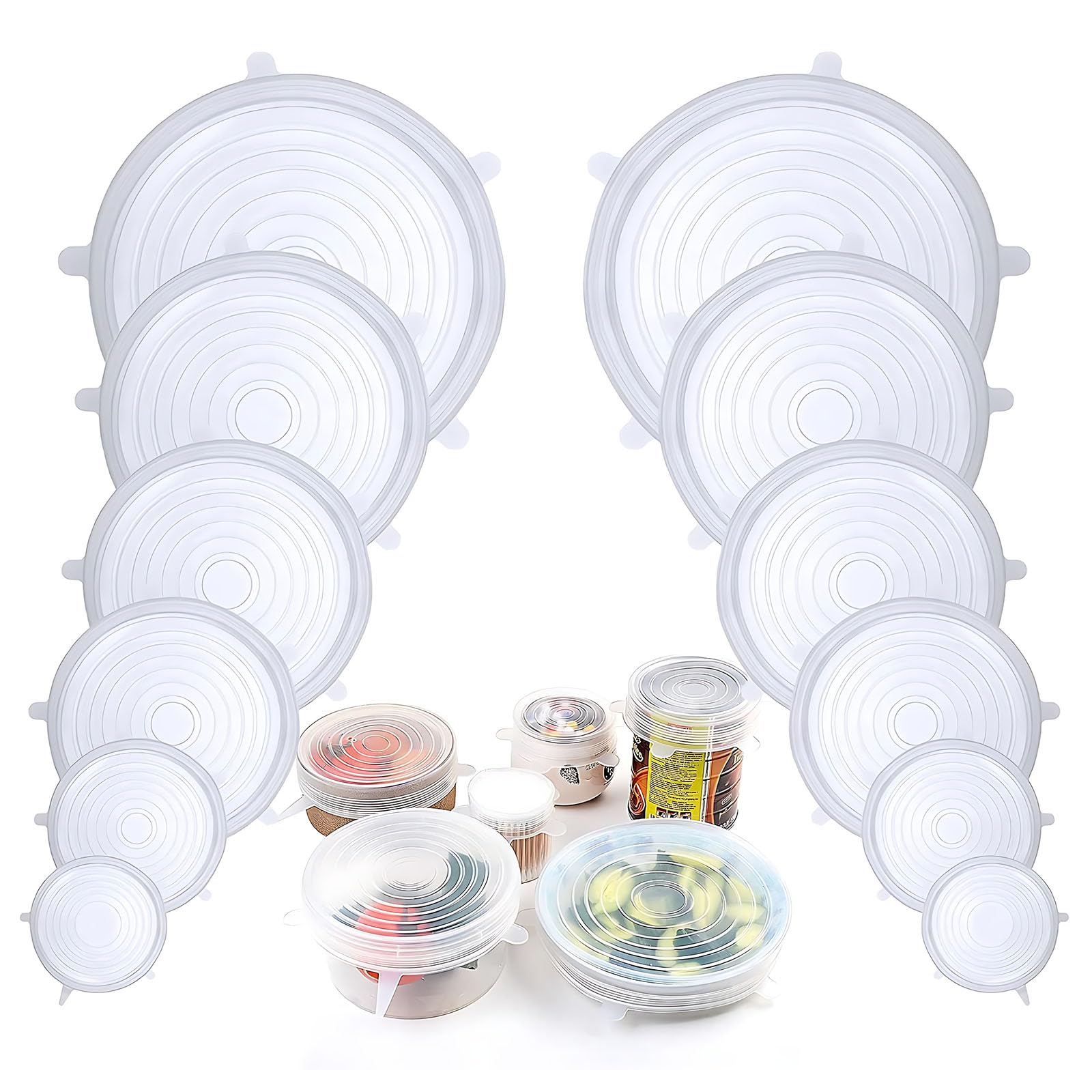 Adpartner silicone lids bowl-stretch seal keeps leftovers fresh