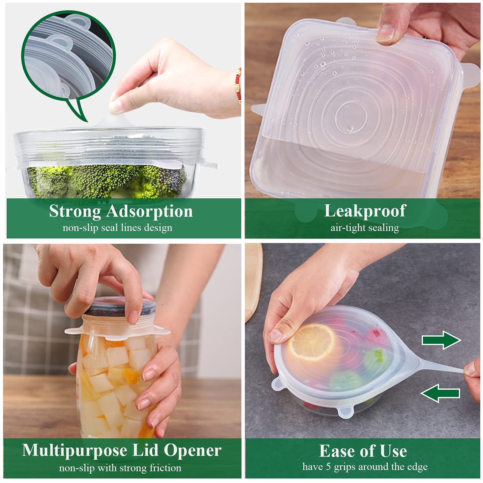 Adpartner silicone lids mug-cover stretch seals mugs against spills