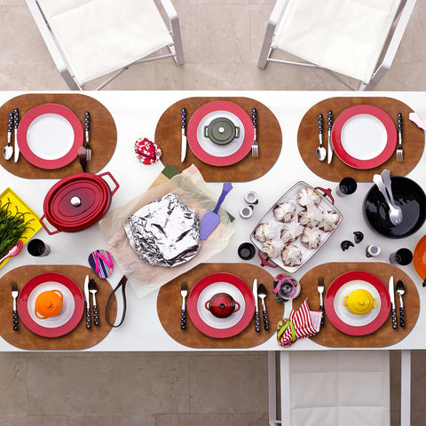 ADRIMER wipeable table mats resist spills and are quick to refresh.