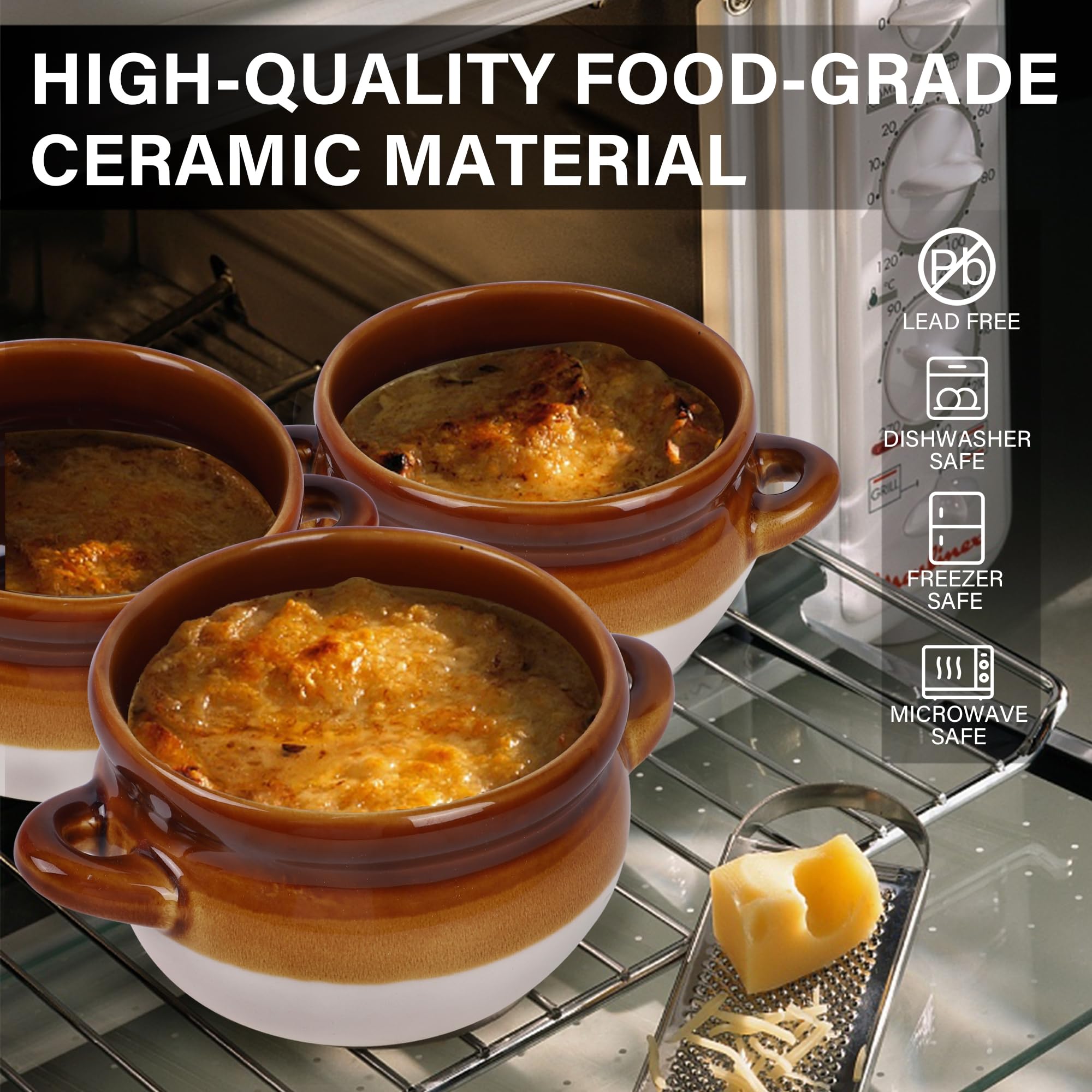 Adroiteet ceramic soup bowl features a rich glaze for enhanced table appeal.
