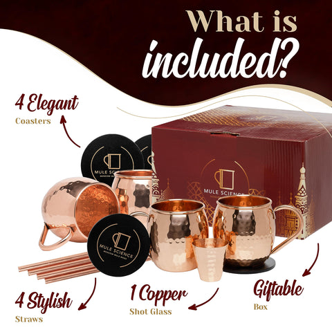 Advanced Mixology Mule Science 19oz mug pours a cold Moscow Mule for refreshment.