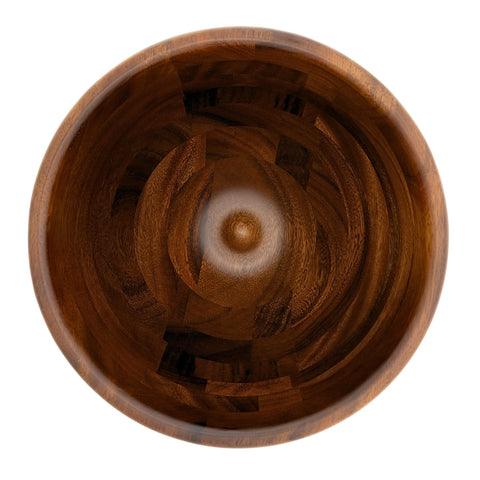 Advancedsil walnut bowl interior with stainless base enables smooth mixing.