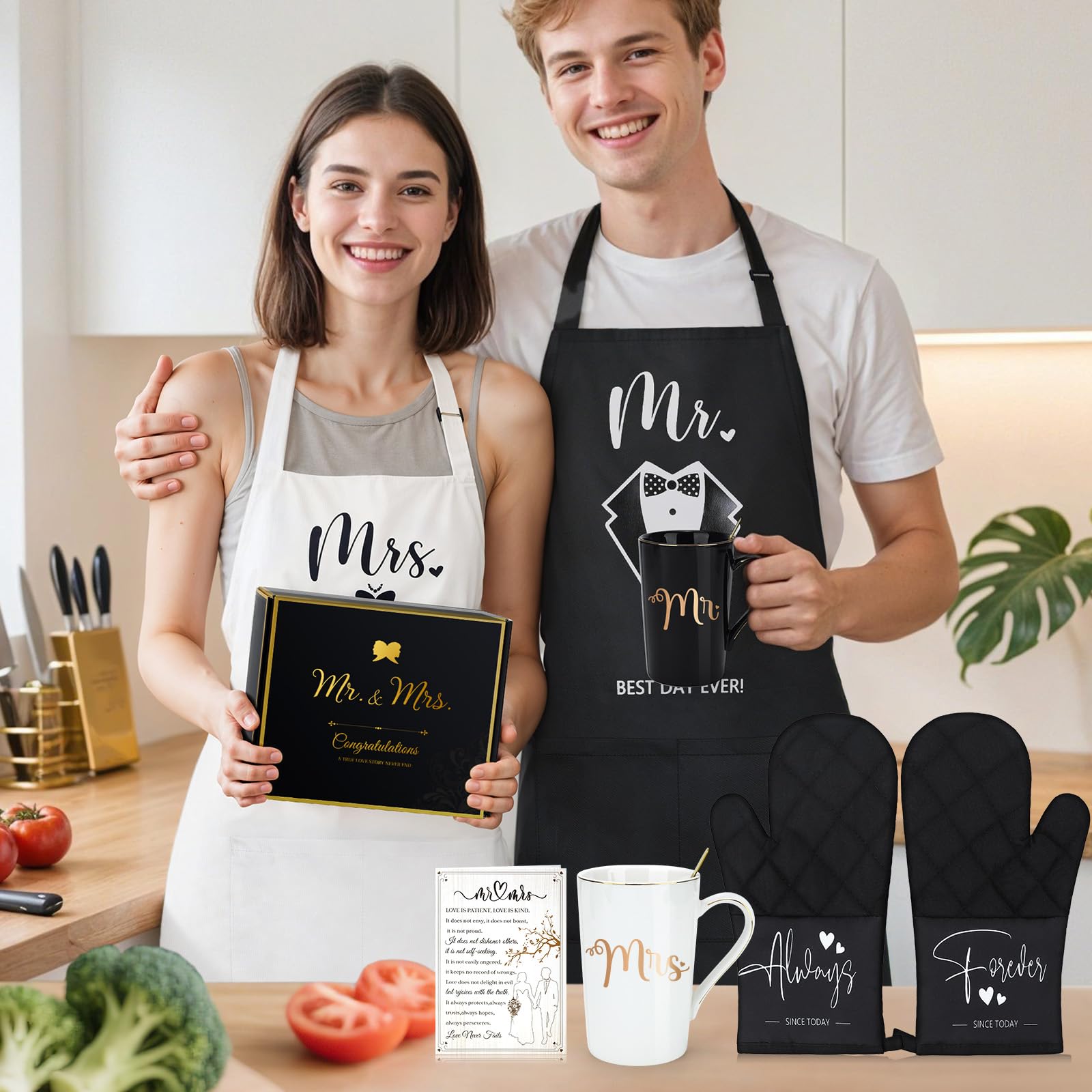 Adwaita couples gift set neatly arranged for a thoughtful registry surprise