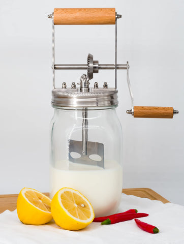 Aeaker Butter Churner finished butter ready for spreading on toast