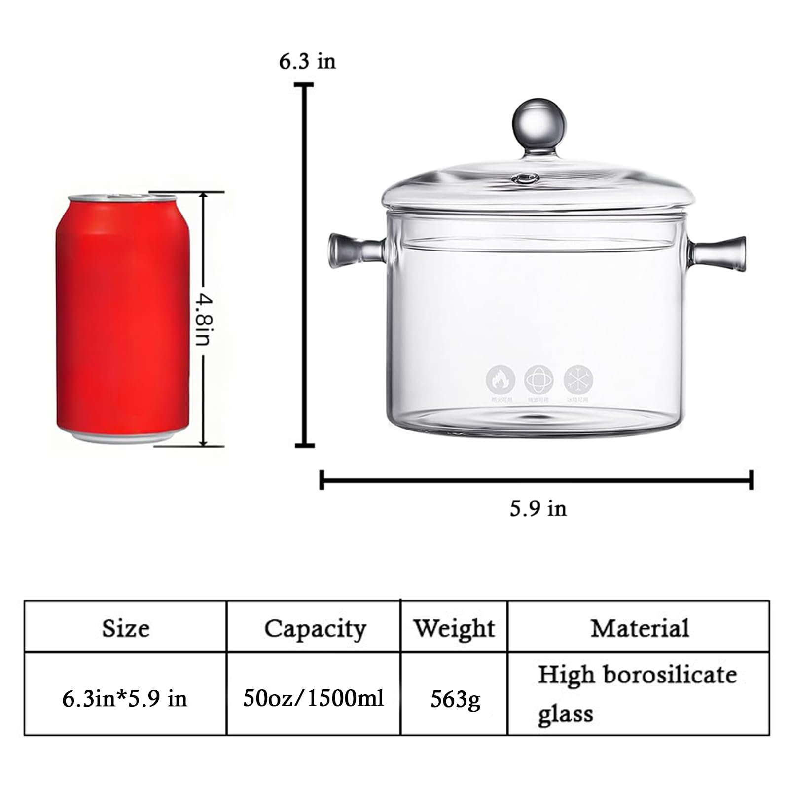 AEFPOYMXU glass saucepan with lid for safe, contained cooking.