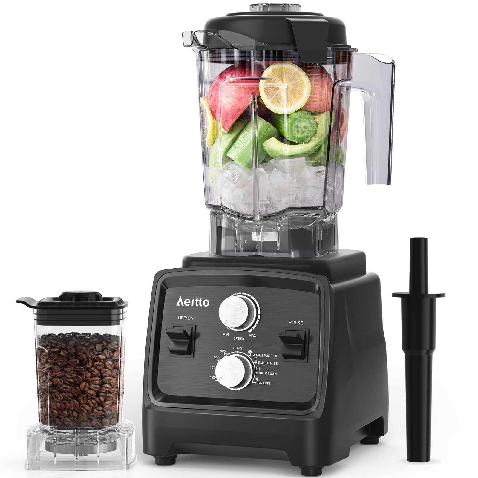 Aeitto blender motor powers smooth blends and ice crushing