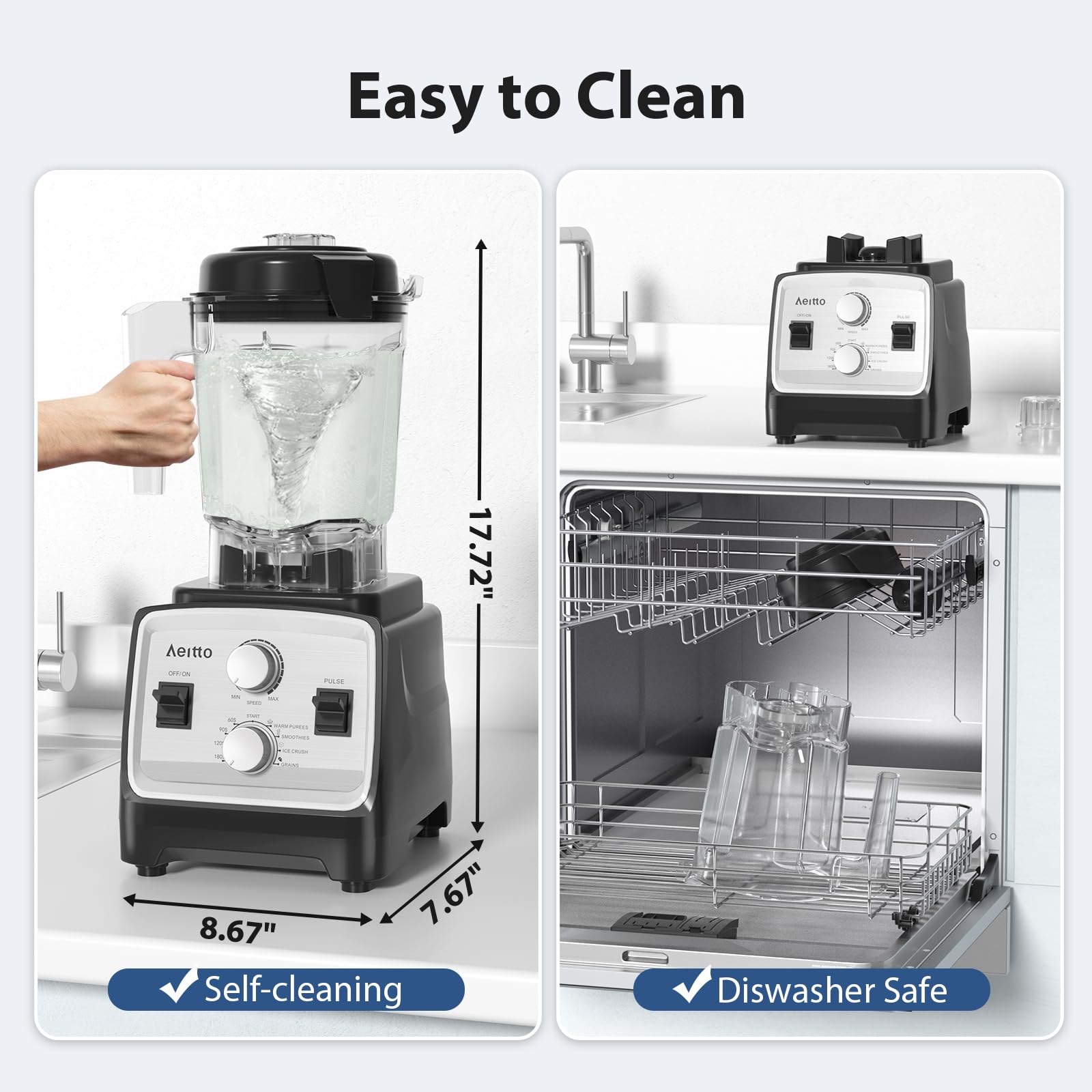 Aeitto simple control panel offers intuitive operation for quick meals.