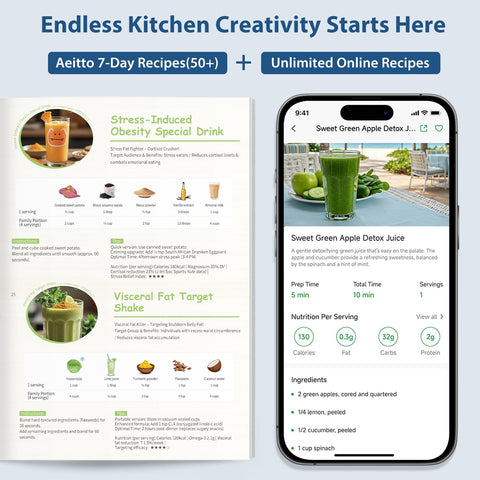 Powerful ice crushing with Aeitto blender for creamy treats