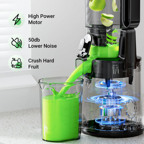 Aeitto juicer easy-clean system simplifies post-juicing cleanup