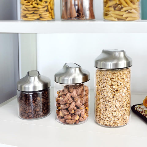 Aelga compact countertop storage jar fits neatly on your surface.