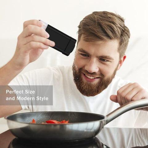 Aelga compact design keeps seasoning within reach on crowded countertops.