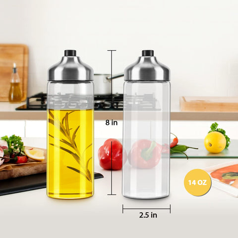Aelga glass bottle with wide mouth for easy refilling and cleaning.