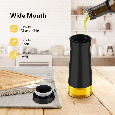 Aelga oil and vinegar dispenser with removable lid for easy cleaning