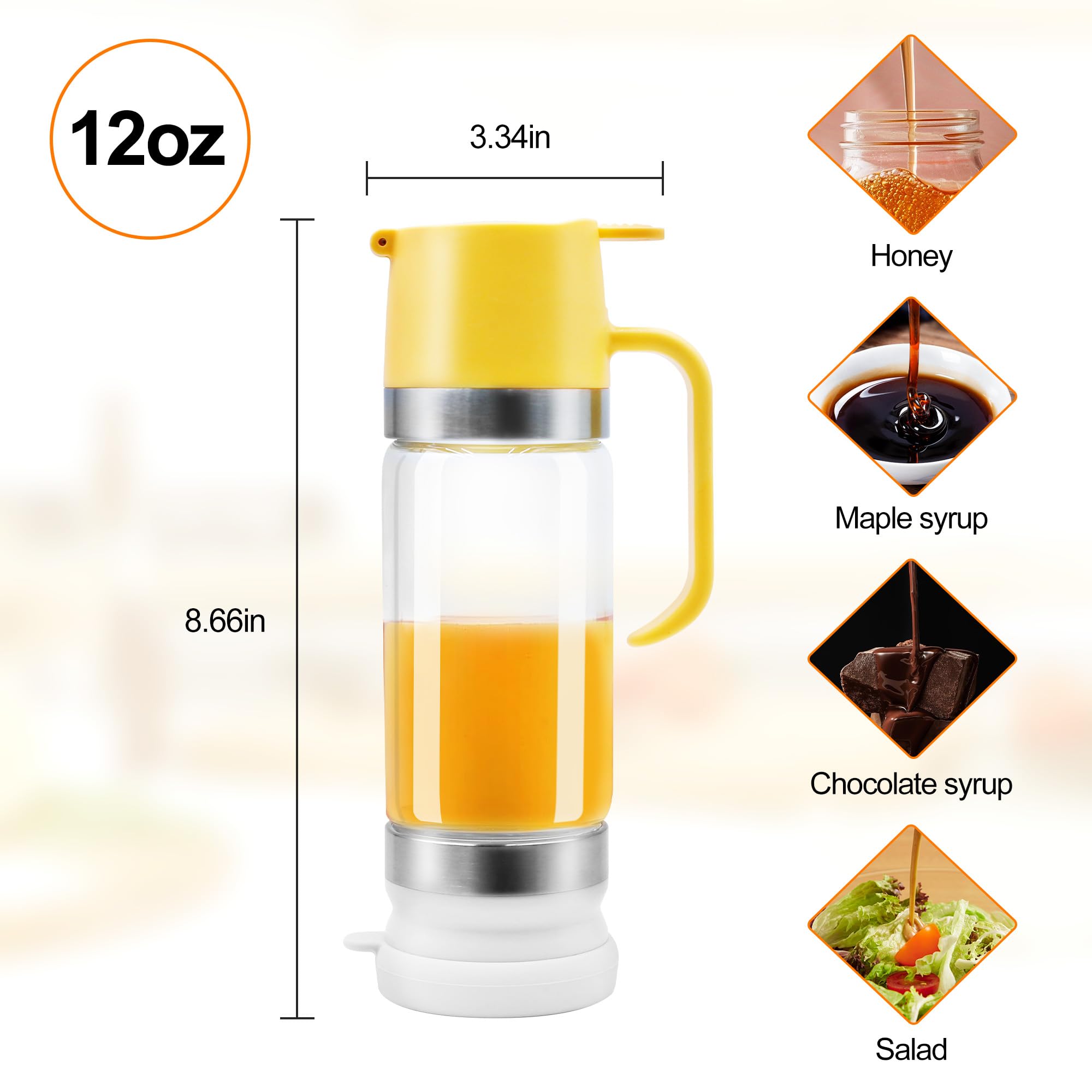 aeloer 12oz honey pot highlighting generous capacity for breakfast drizzle