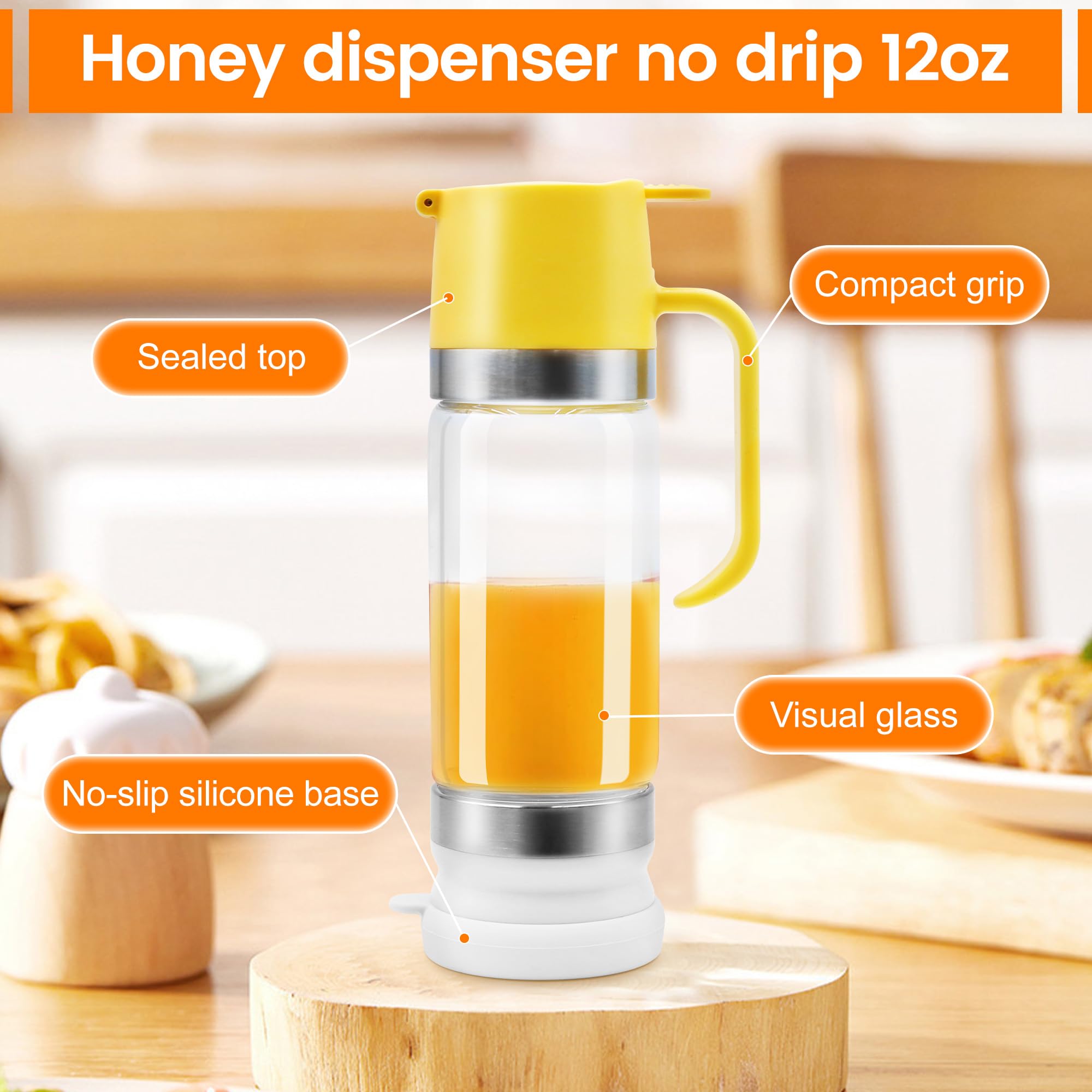 aeloer syrup dispenser no-drip design ideal for tea and coffee