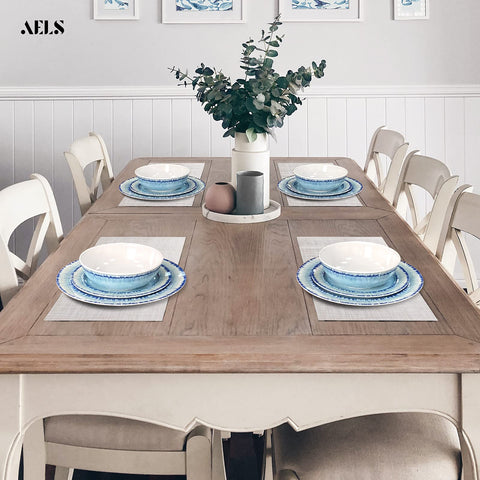 Close-up of the blue ice-cracking texture on AELS melamine surface