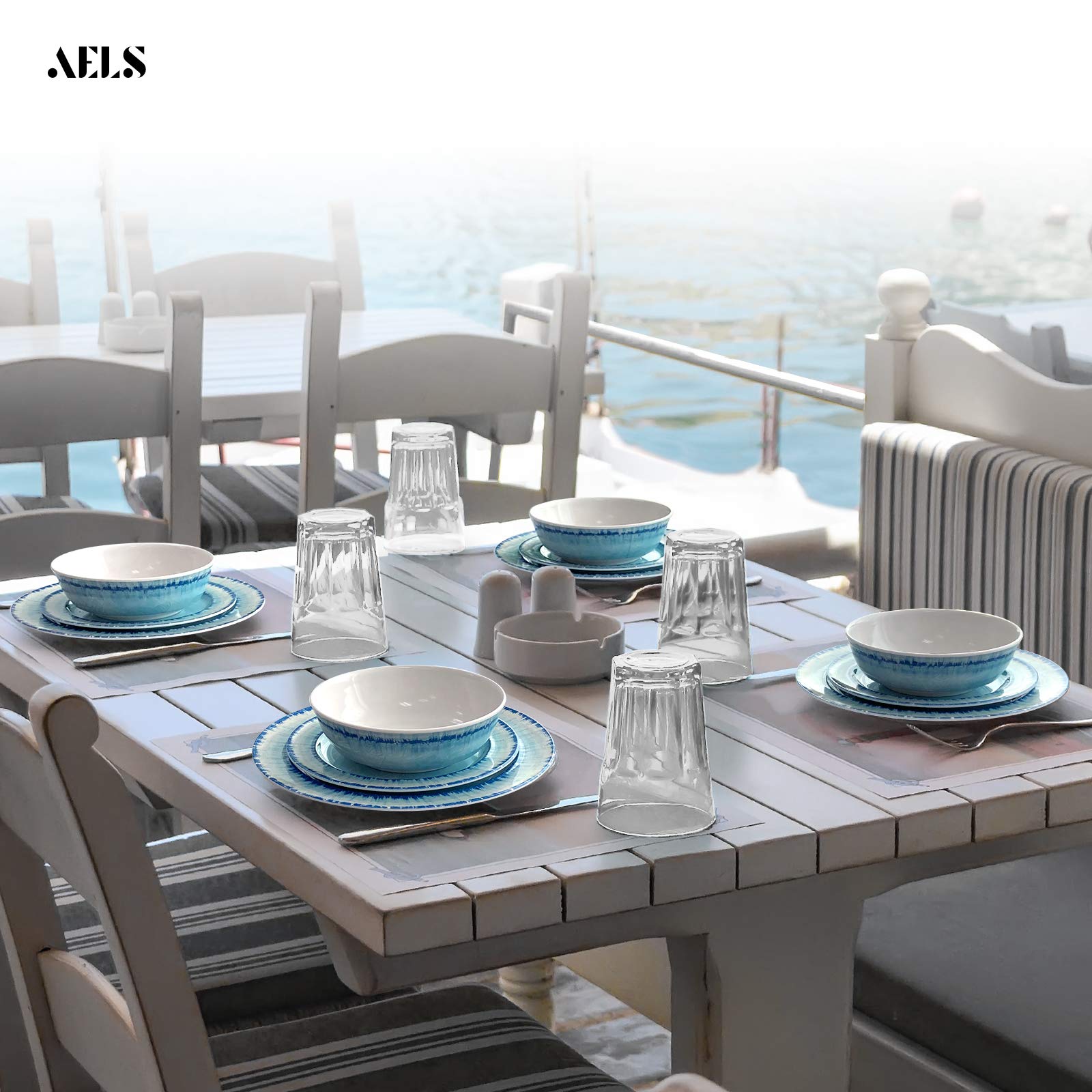 AELS melamine for indoor and outdoor dining, designed for easy transport