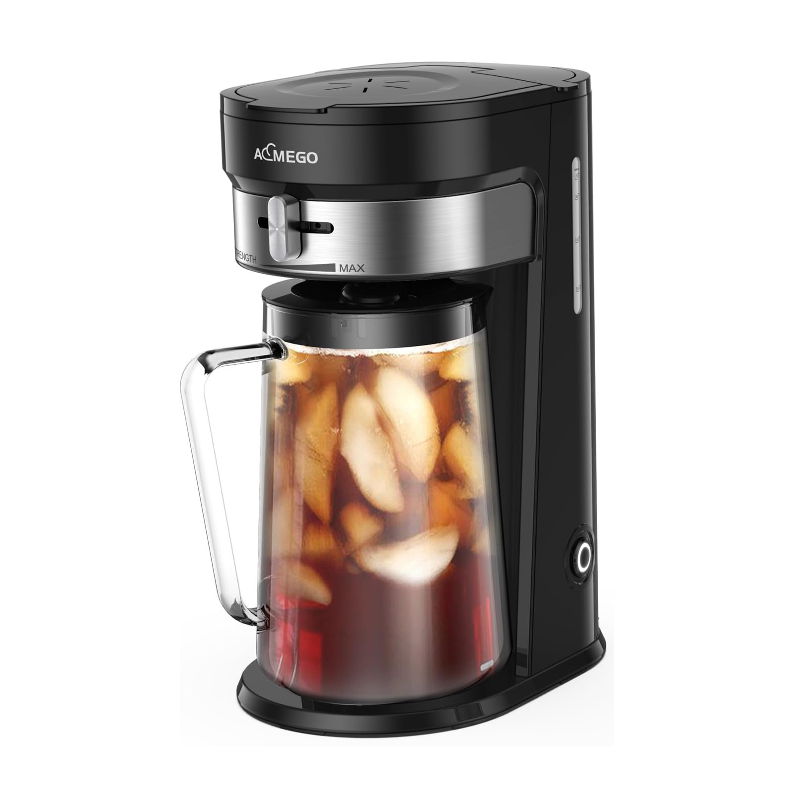 AEMEGO iced tea maker 2.5-quart glass pitcher ready for brewing large batches, great for entertaining.