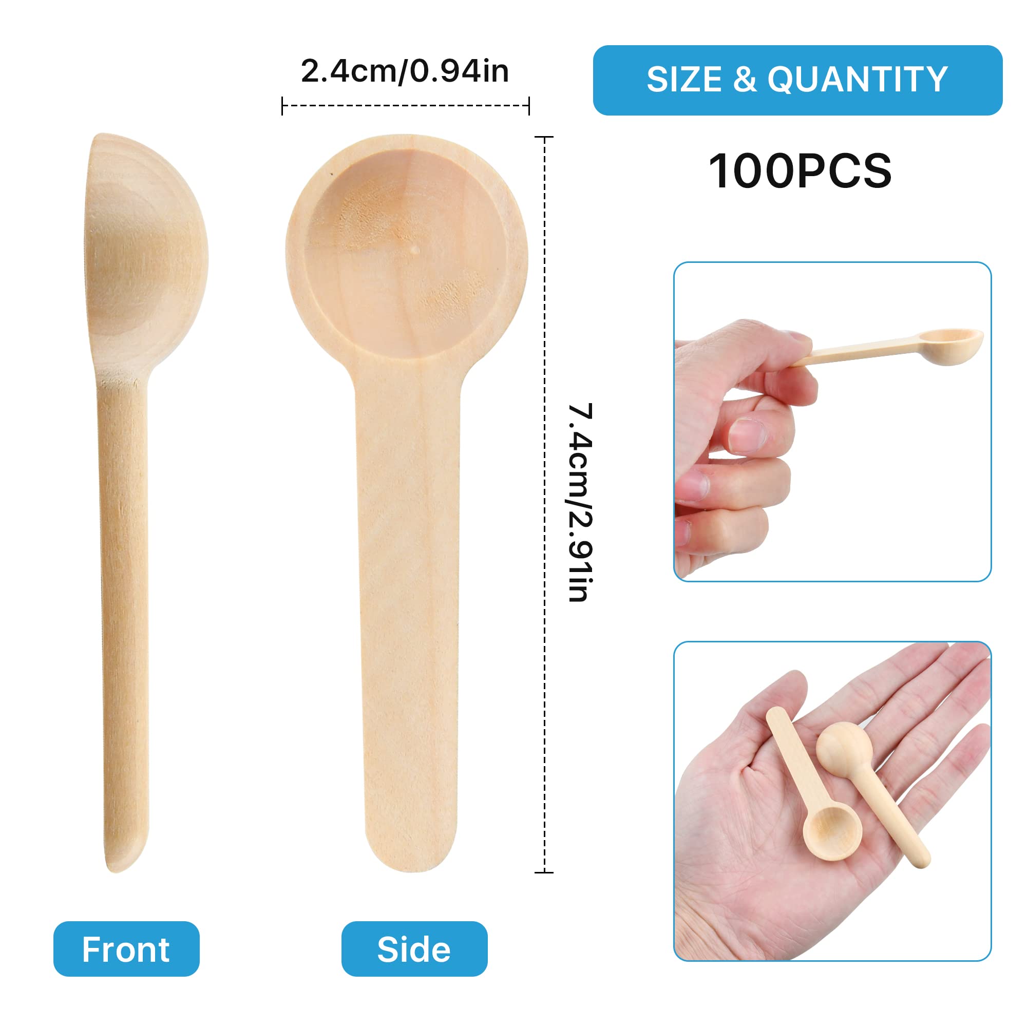 Aemygo small spoons with spice jar use for precise scooping